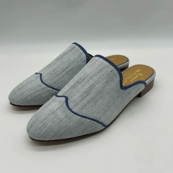 The Office of Angela Scott Miss Adelaide Denim Women’s Mules EU 41 US 11 NIB